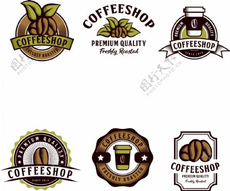 复古设计风格咖啡Logo徽章