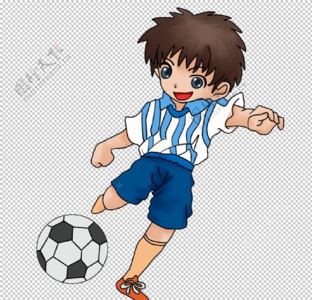 少年足球卡通背景海报素材