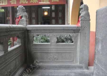 寺庙栏杆图片