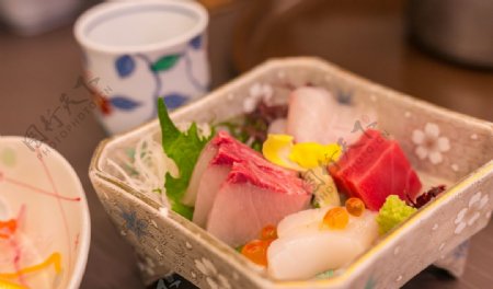 日式寿司美食食材背景素材图片
