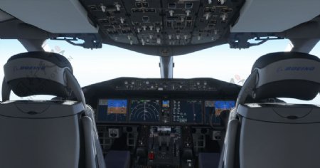 飞机驾驶机舱科技背景图片