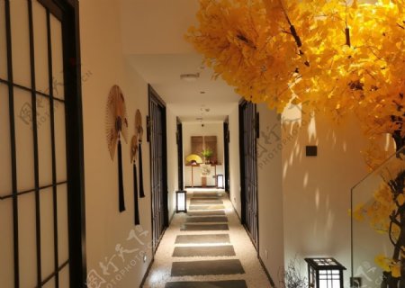 中式装修风格走廊设计图片