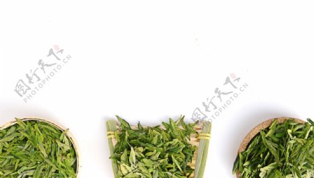 绿茶茶叶清新背景海报素材图片