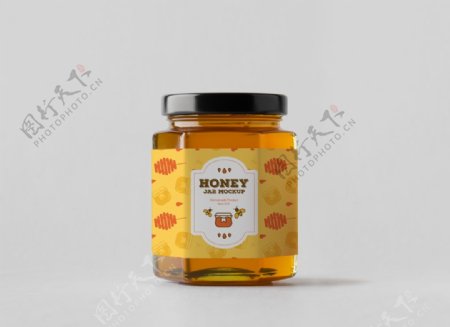 蜂蜜罐样机图片