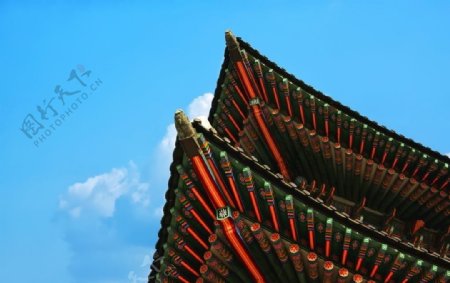 韩国首尔景福宫建筑韩国风景图片