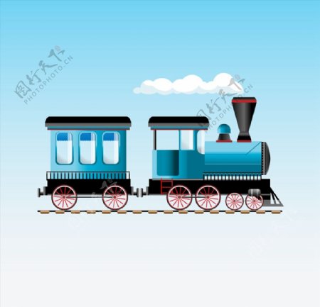 卡通蒸汽火车图片