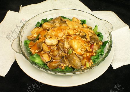 家常菜盖烧蘑菇小白菜图片