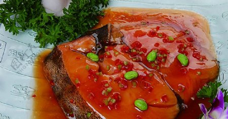 豫菜鲍汁鲽鱼肉图片