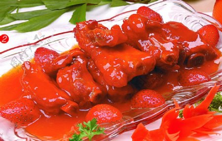 豫菜草莓焗肉排图片