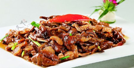 浙菜苔蘑小炒肉图片