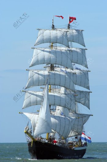 帆船复古航海传统背景素材图片