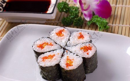 寿司类百香蟹籽卷寿司图片
