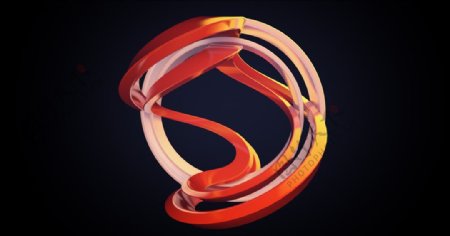 C4D模抽象圆形苹果皮对称图片