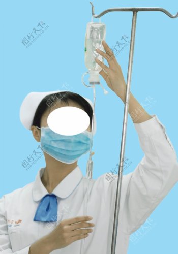 挂吊瓶的护士图片