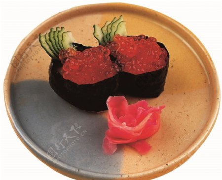 红鱼籽握寿司图片