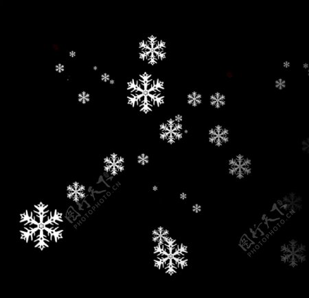 卡通装饰冬季雪花元素图片