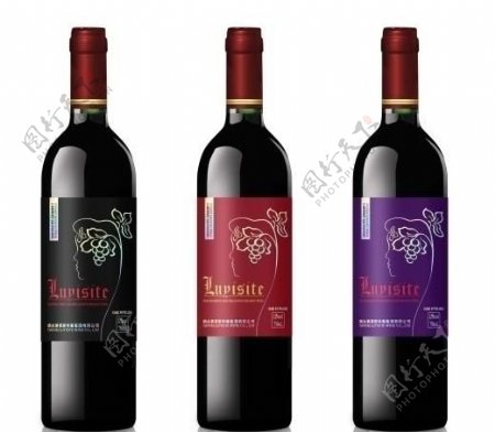 干红葡萄酒红酒设计图片