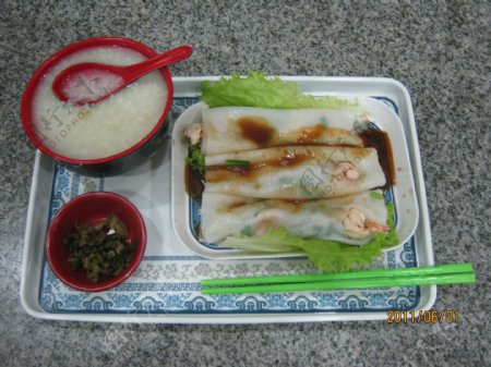 韭菜鲜虾肠图片
