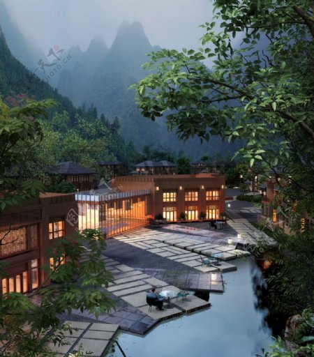 中式旅游景观建筑图片