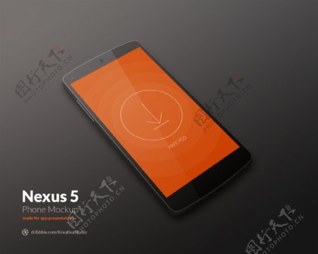 NEXUS5谷歌手机UI设计模版