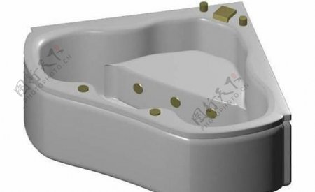 洁具典范之浴盆3D模型C014