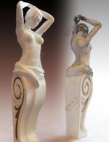 caryatidsconsoleclassicsculpture女雕像