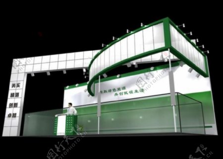绿色能源产品展厅max模型