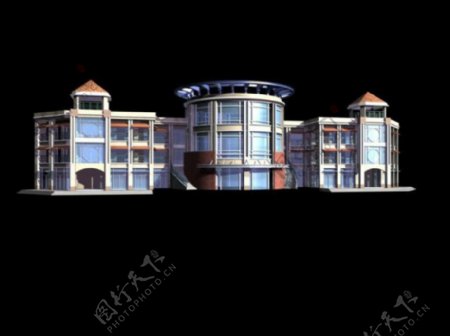 西式商业大厦3D模型