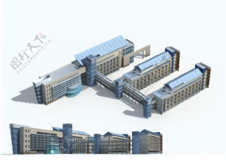 公共建筑办公楼设计3D模型