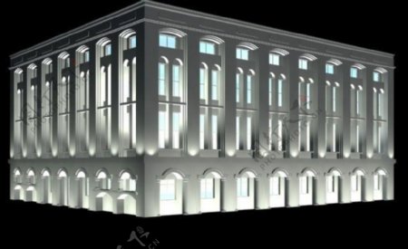欧式商场建筑3d模型