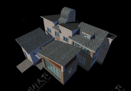 独栋多层别墅3D模型