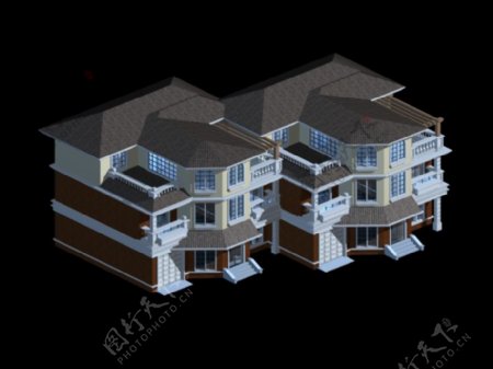 现代高格调别墅3D效果图