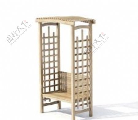 室外模型休息座椅3d素材装饰素材19