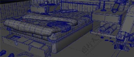 卧室装饰游戏模型素材