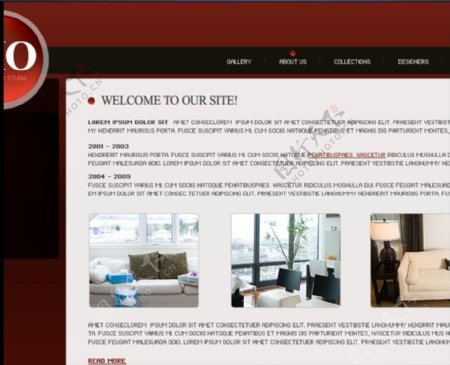 家居网页设计flash网站模板