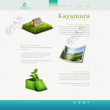 经典环境网站模板PSD