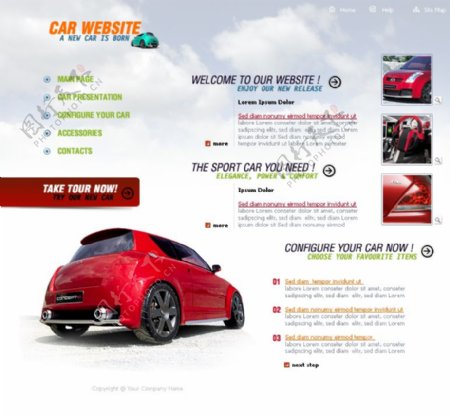 汽车网站设计网页模板