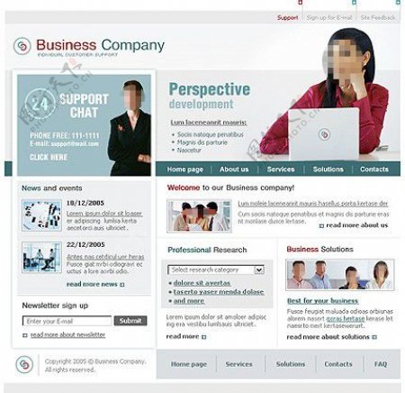 专业服务类公司企业网站模板