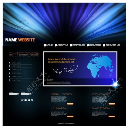 金融商务网站模板