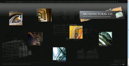 建筑网页动画模板