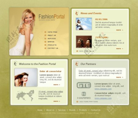 时尚品牌信息网页模板