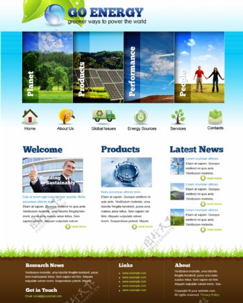 自然能源企业网站模板