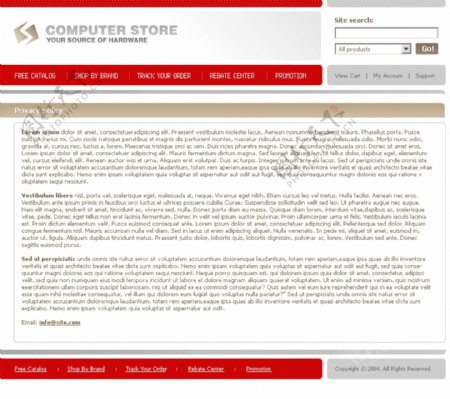 电脑IT商店网页模板