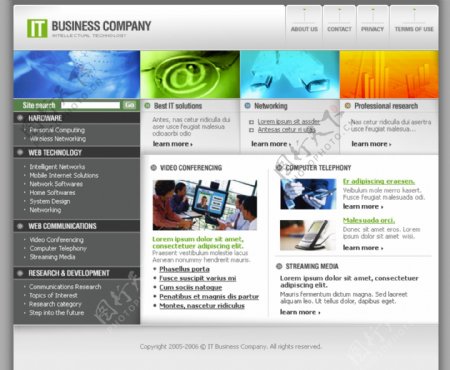 IT科技商务网页模板