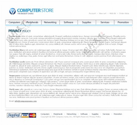 数码电脑公司网页模板