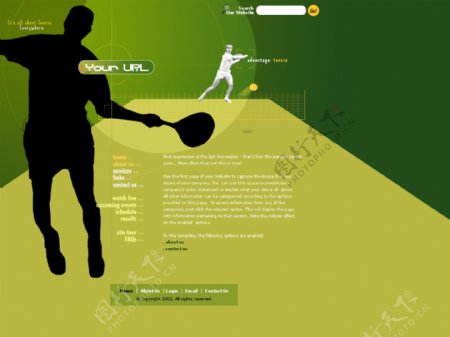 网球俱乐部网页模板