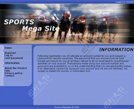 欧美赛马俱乐部网页模板
