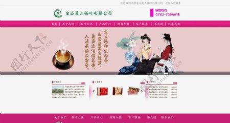茶叶网站美人图片
