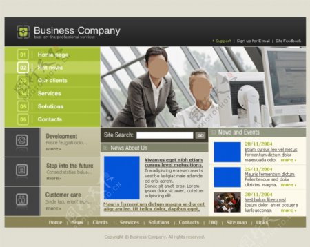 计算机行业网页设计模板图片