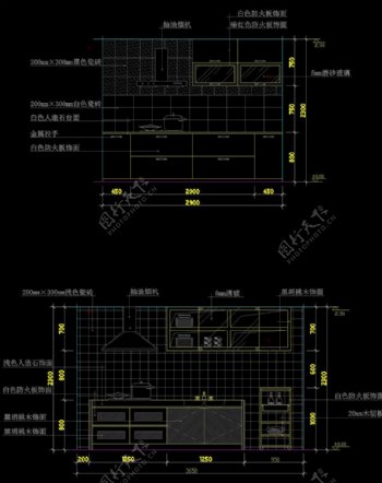 厨房室内cad图纸